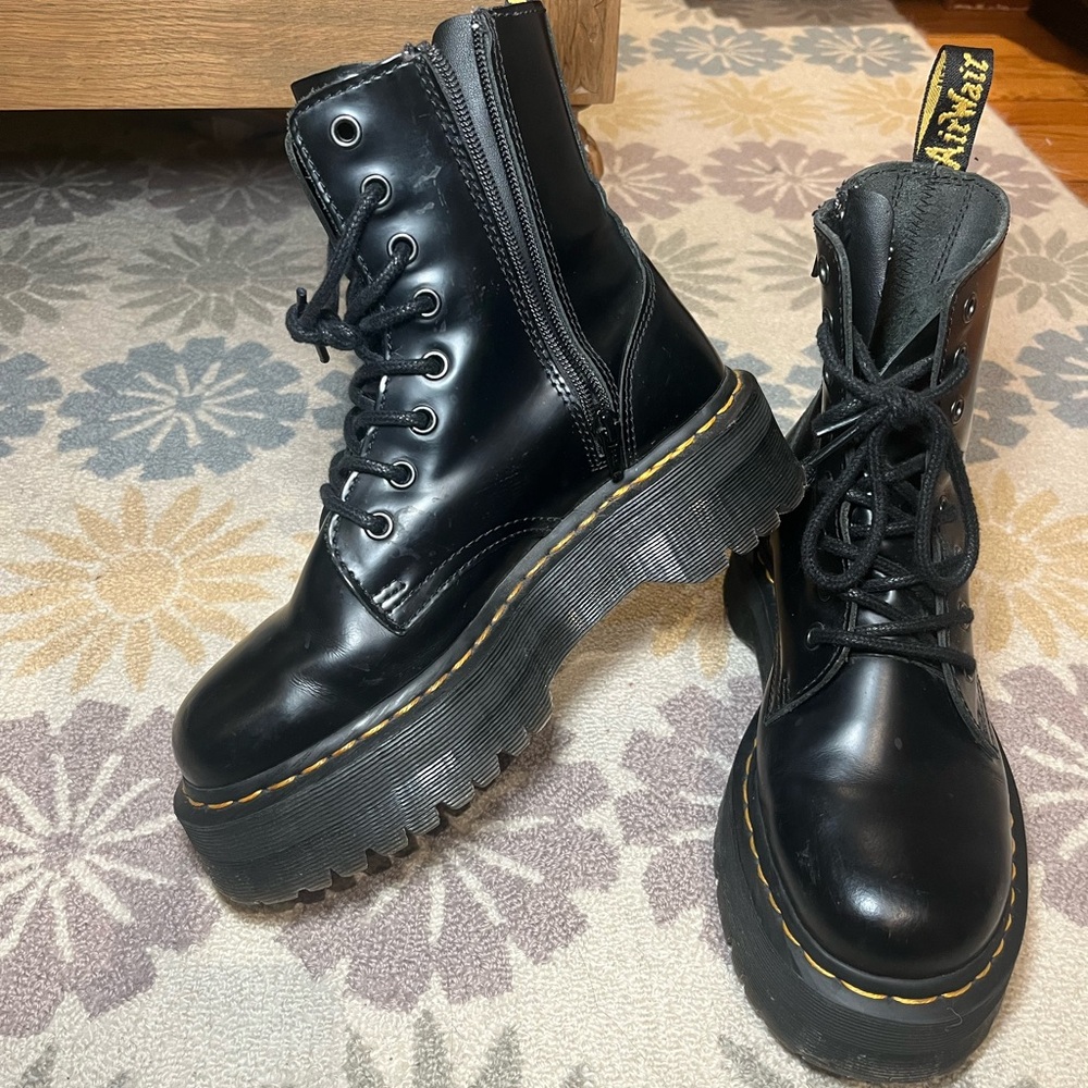 Dr. Martens Black Leather Jadon Boots